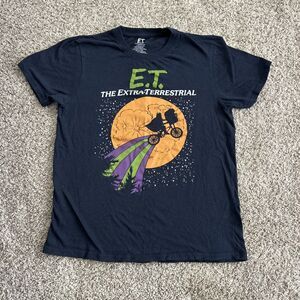 Navy Unisex E.T. The Extra Terrestrial Shirt, Size Medium EUC